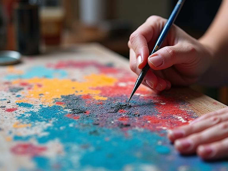 Atelier couleurs et techniques mixtes