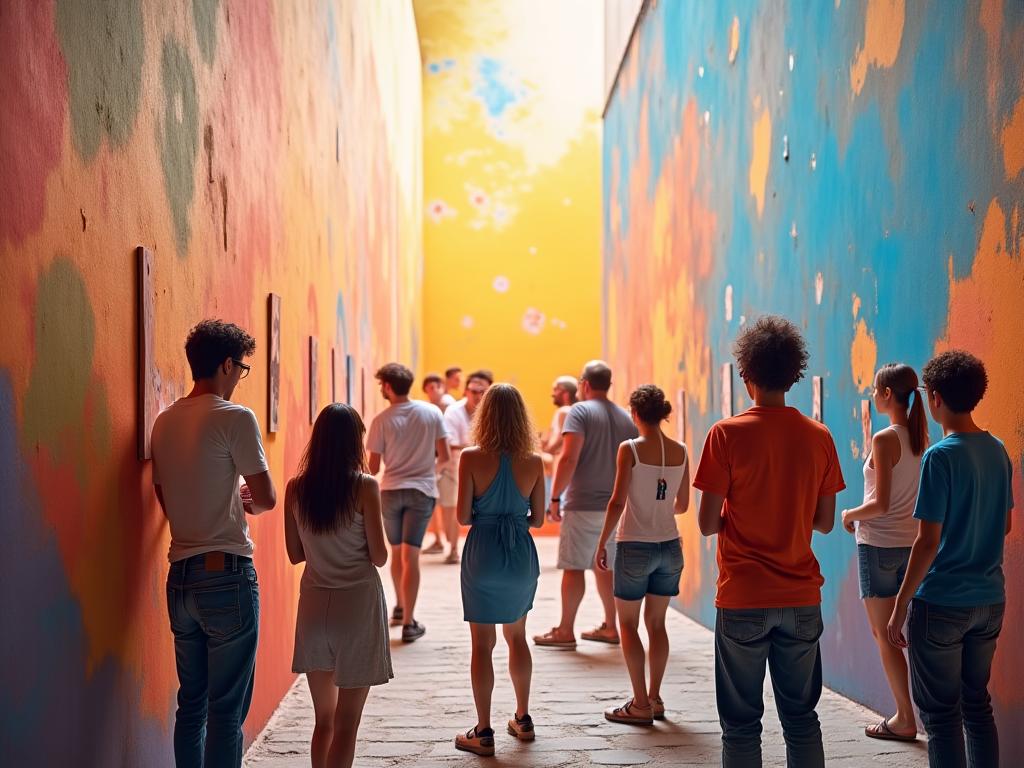Atelier de groupe fresque collaborative